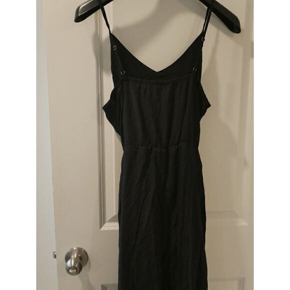 Elings Black V-Neck Sleeveless Split-Hem Jumpsuit S - Picture 4 of 12